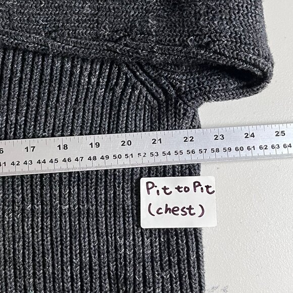 Polo Ralph Lauren Shawl Collar Knit Cardigan Sweater - Men's Size M - Black Gray - Picture 7 of 10